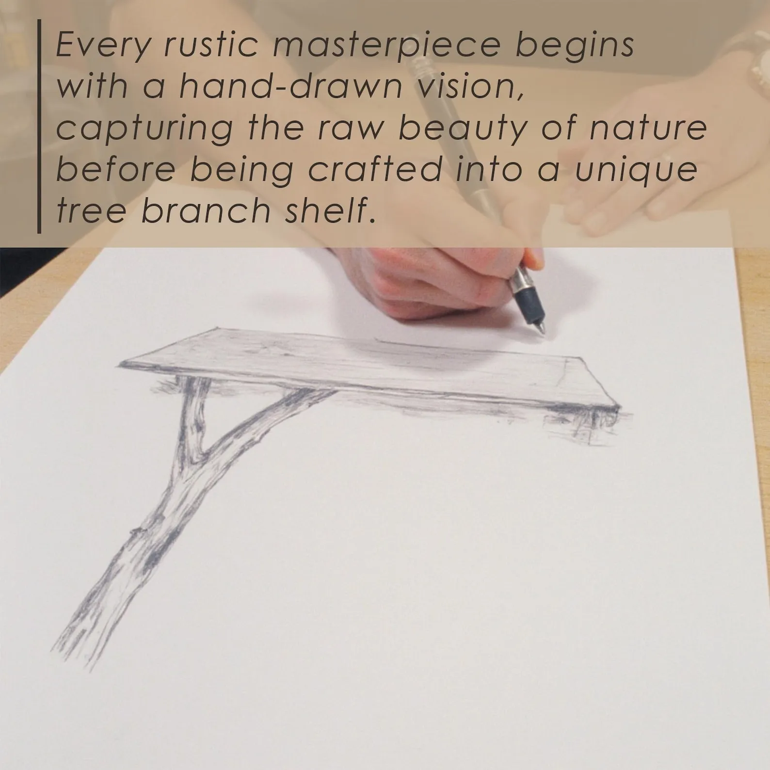 Live Edge Driftwood Branch Floating Bookcase Wall Shelf For Housewarming Gifts - Image 9